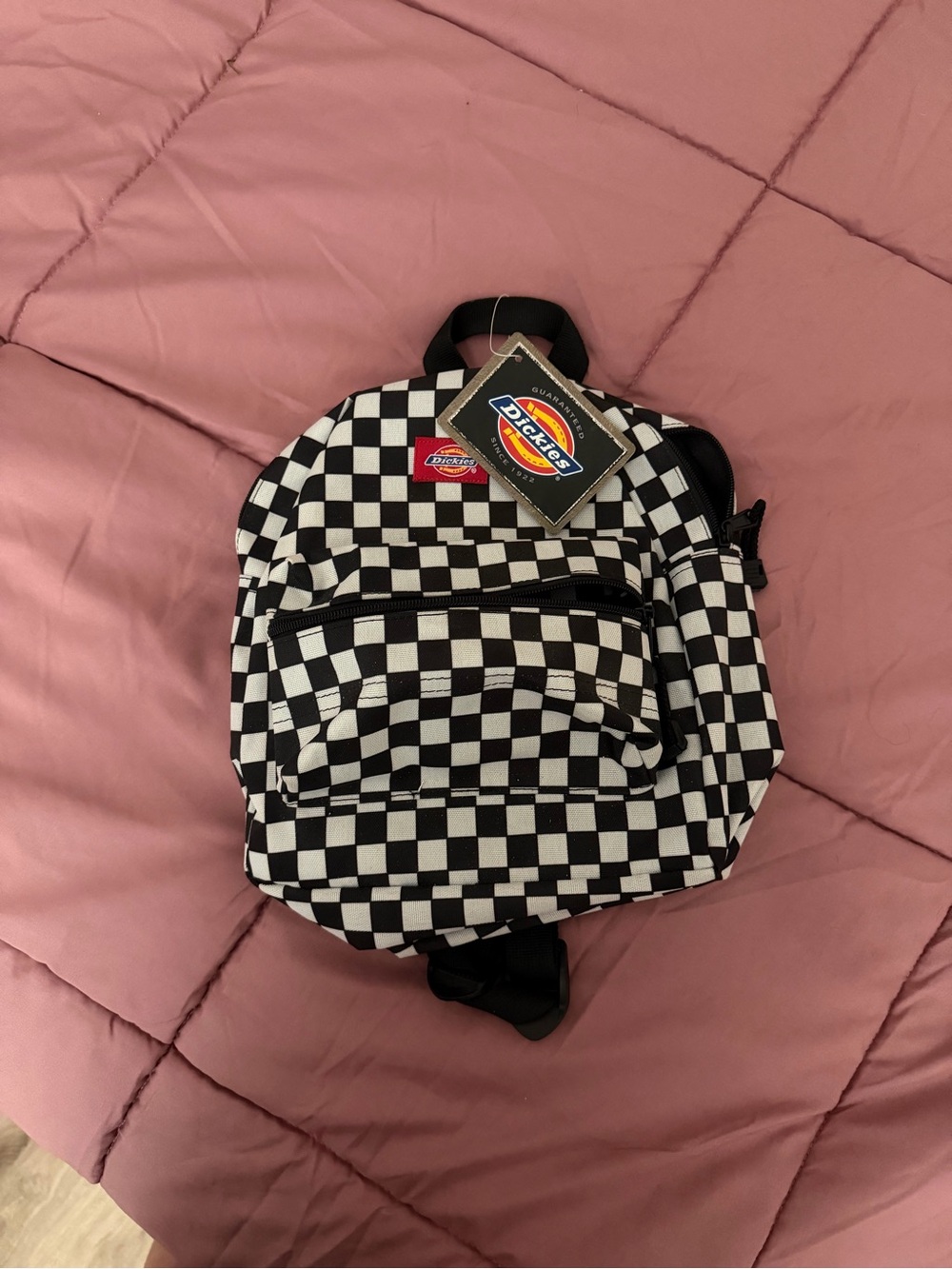 Dickies Black & White Checkerboard Mini Backpack